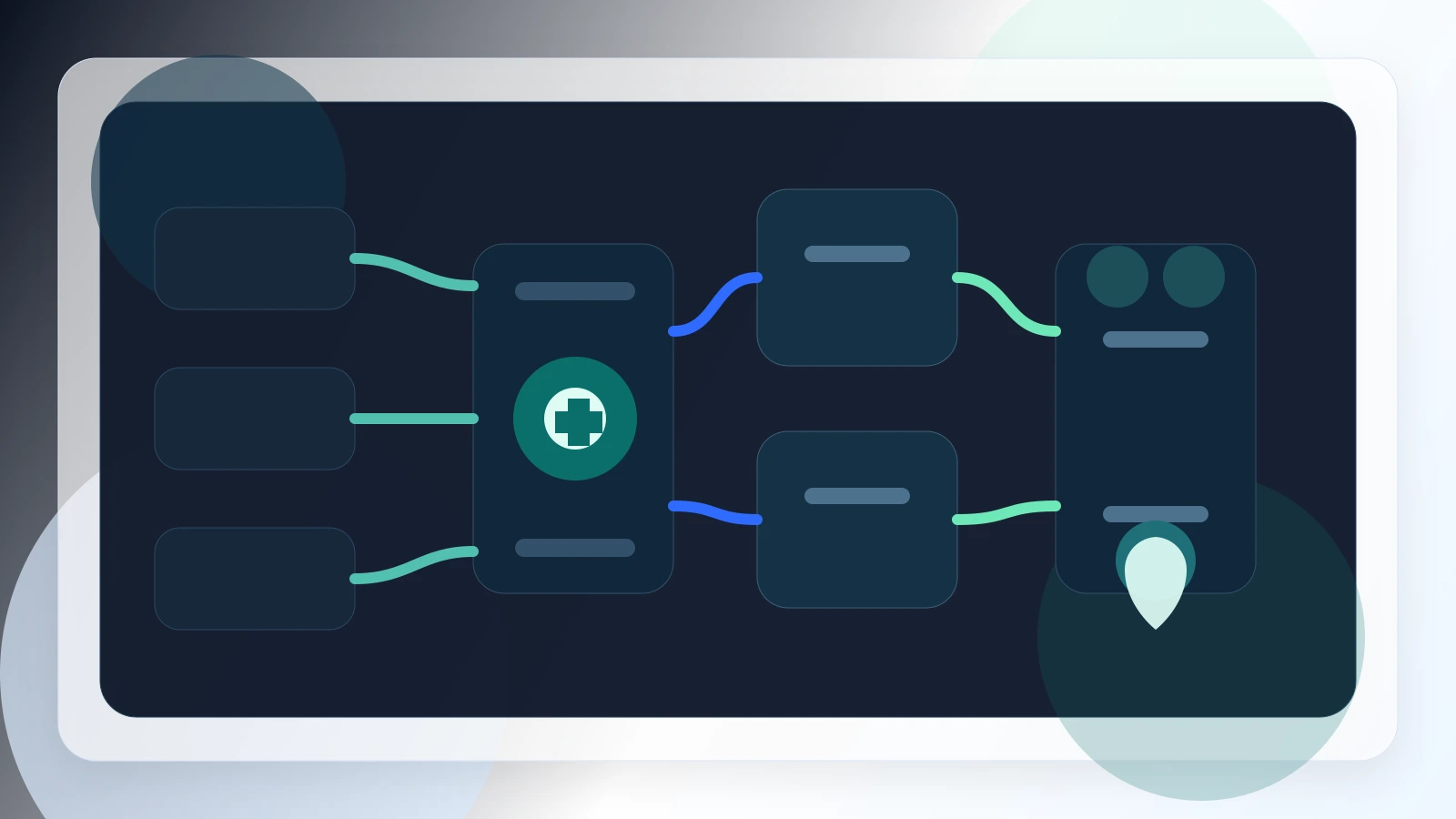 Secure healthcare RAG architecture showing source systems, retrieval, permission filtering, model routing, and audit logs.